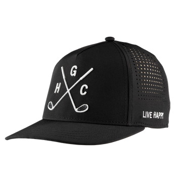 The Original Happy Golf Hat - Black/White