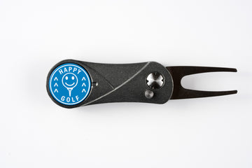 Happy Golf’s All Metal Foldable Grey Divot Tool and Ball Marker
